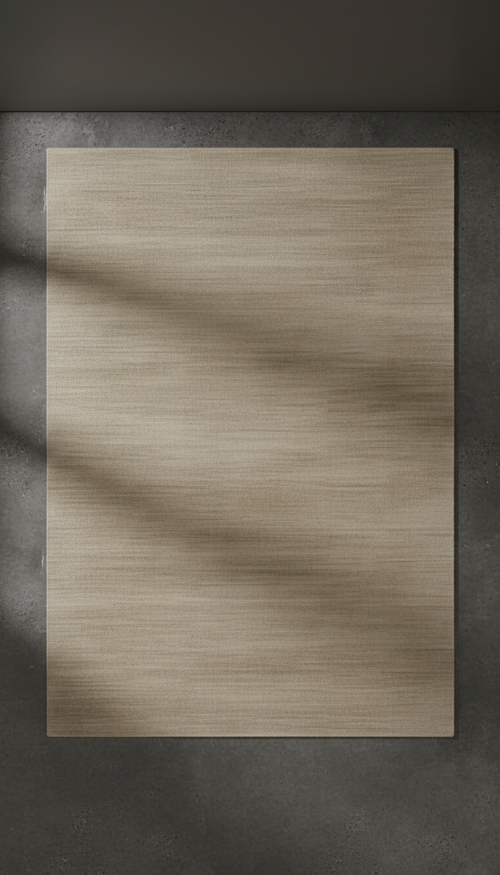 Ash Taupe Custom Oversized Carpet in a new setting